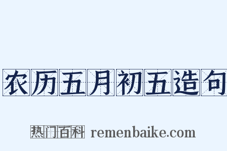 农历五月初五造句是什么意思的图片